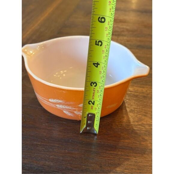 Vintage Autumn Harvest Wheat Pyrex Casserole Dish - Picture 7 of 7